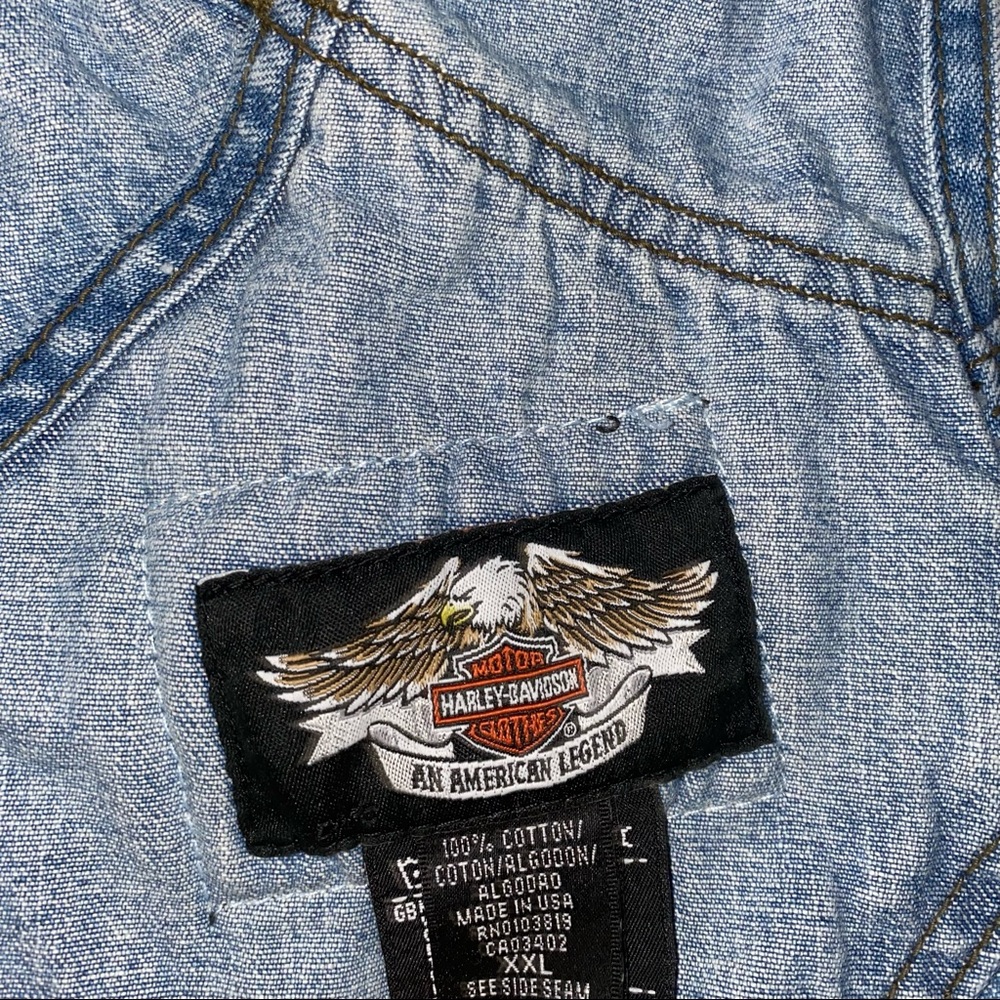 Harley-Davidson Blue Women's Jeans Overalls - Picture 7 of 16